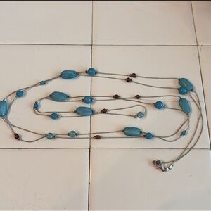 Elegant Blue Beaded Necklace
